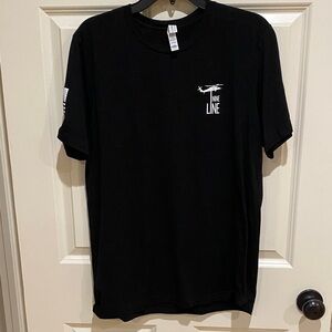 Nine Line Black Short Sleeve Graphic Crewneck Tee for Men